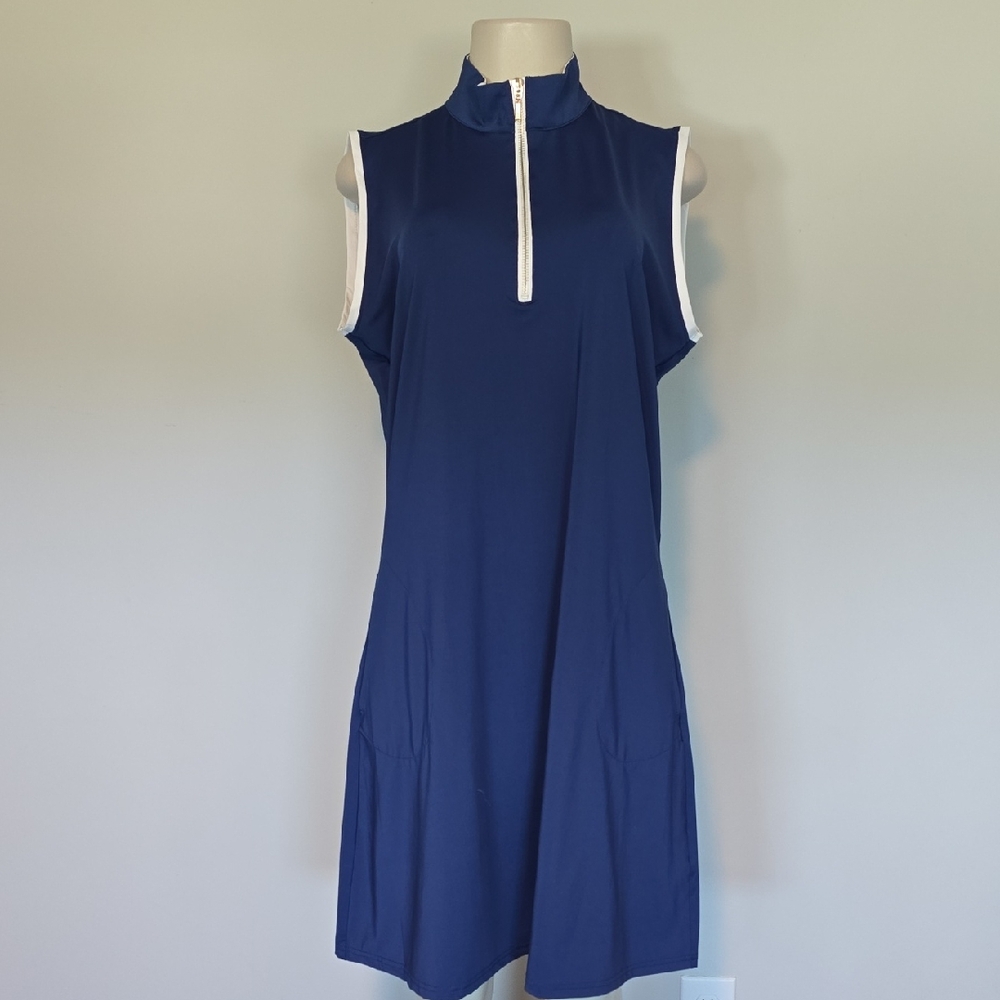 Anaclare Active Navy Blue Sleeveless Dress-Xl